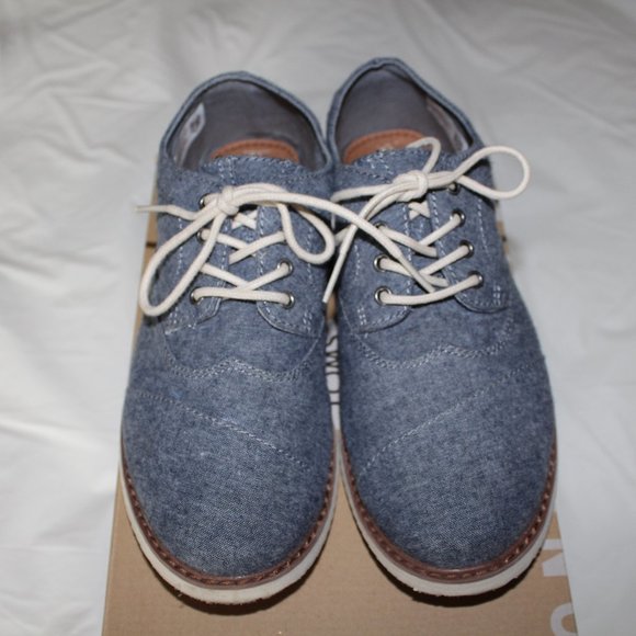 Toms Other - Boys Toms Blue Chambray Brogues Size 5Y